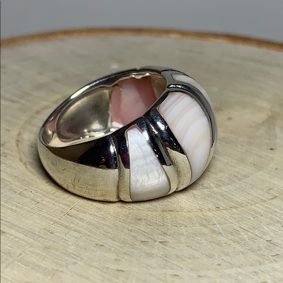 Pink Shell and Sterling Ring - Picture 2 of 6